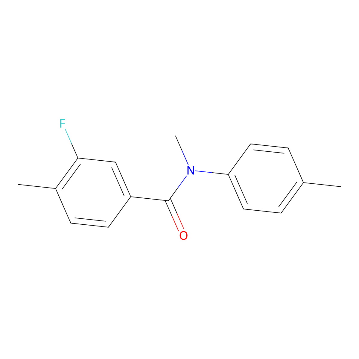 3-fluoro-N,4-dimethyl-N-(4-methylphenyl)benzamide molecular structure, CAS 1390513-30-0