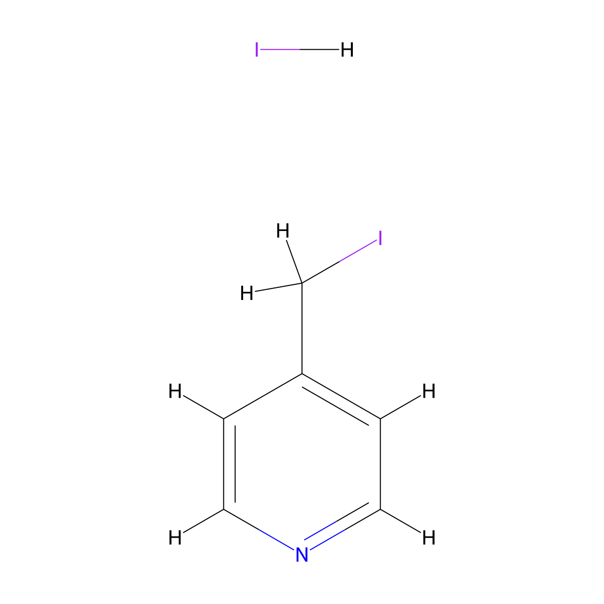 4-(Iodomethyl)pyridine hydroiodide molecular structure, CAS 139055-59-7