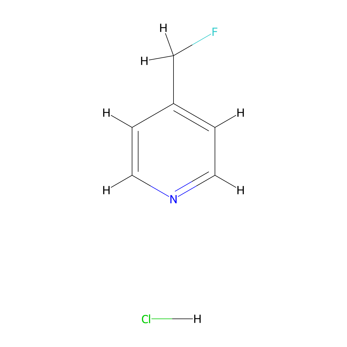 4-(Fluoromethyl)pyridine hydrochloride molecular structure, CAS 139055-60-0