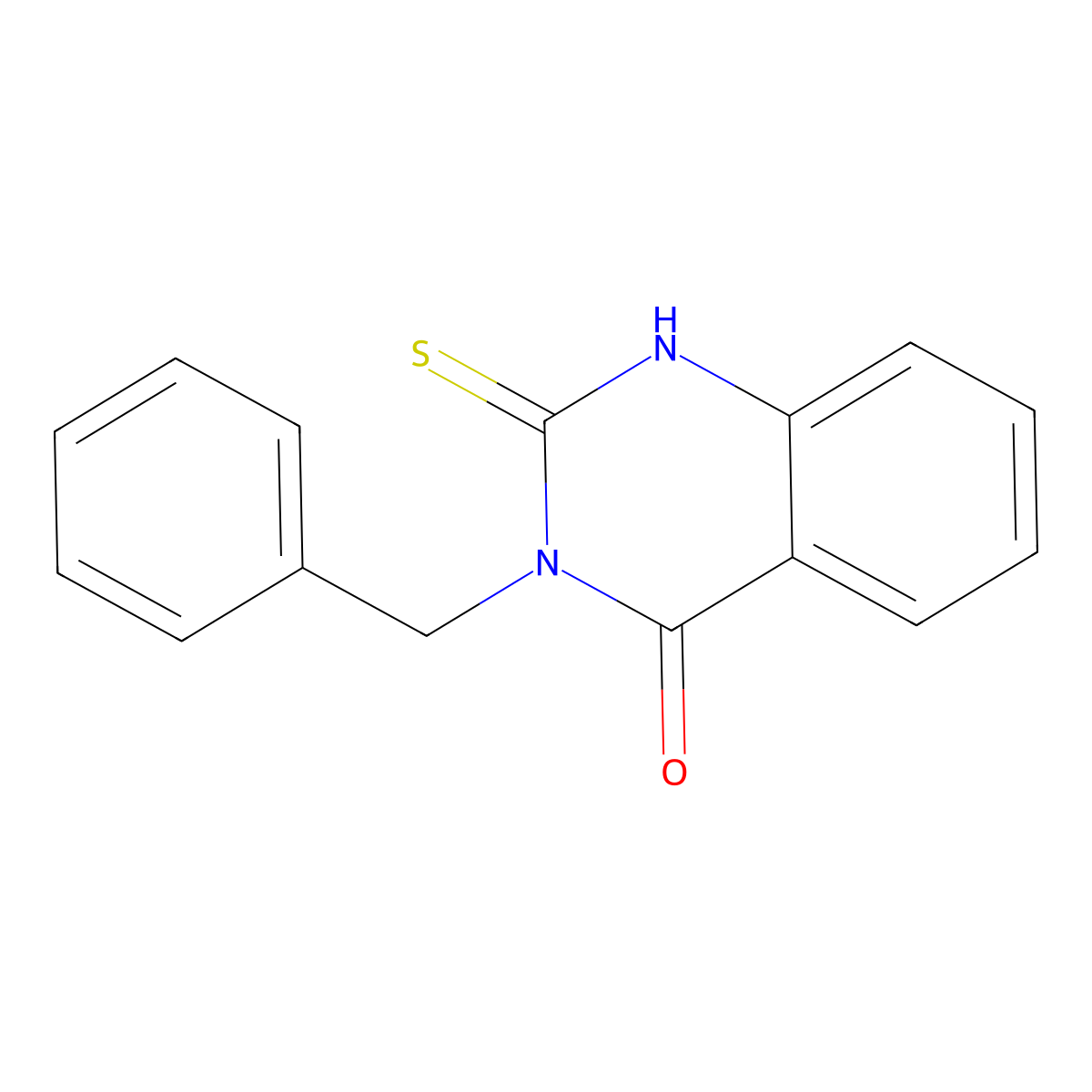 3-Benzyl-2-mercapto-3H-quinazolin-4-one molecular structure, CAS 13906-05-3