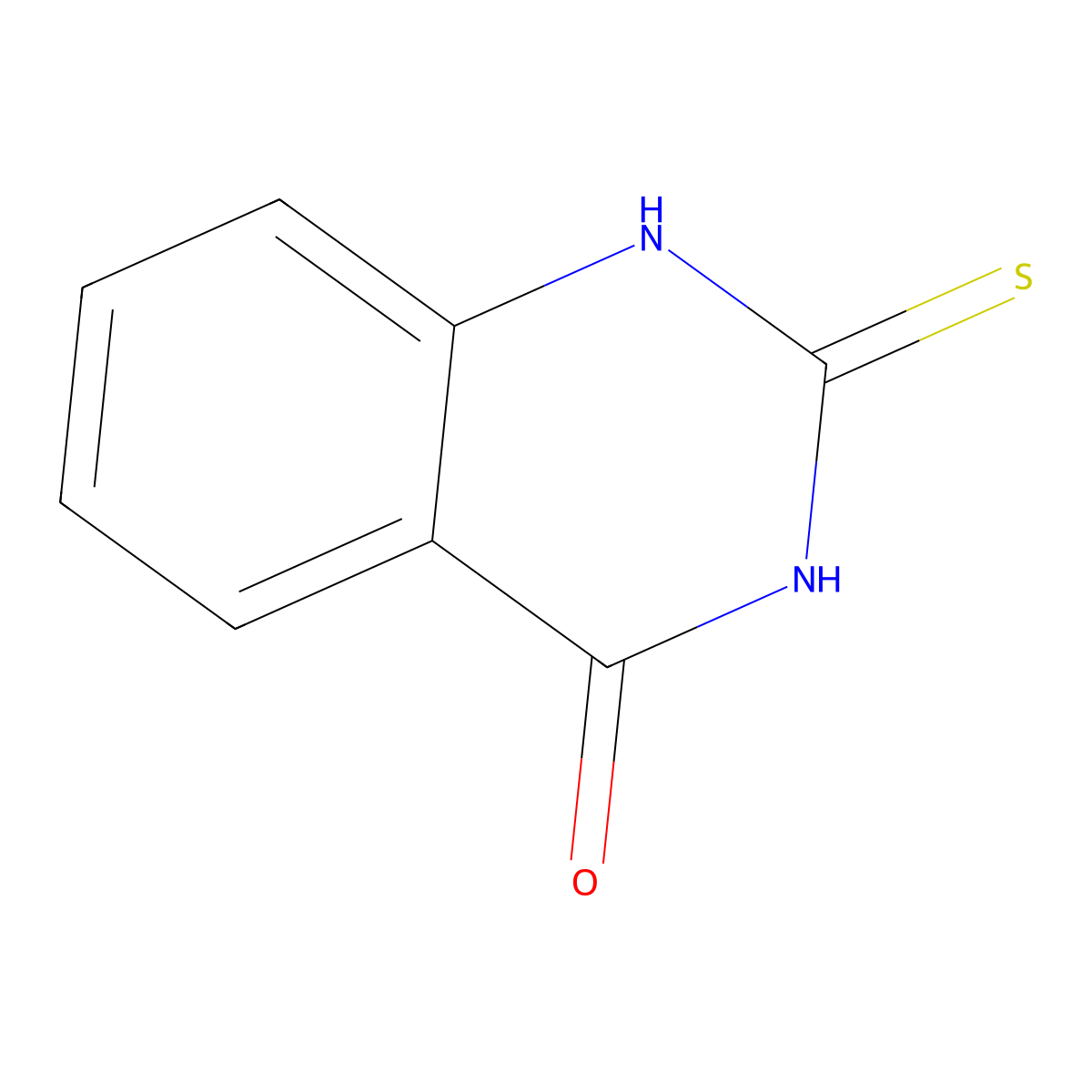 2-Mercapto-4(3H)-quinazolinone molecular structure, CAS 13906-09-7