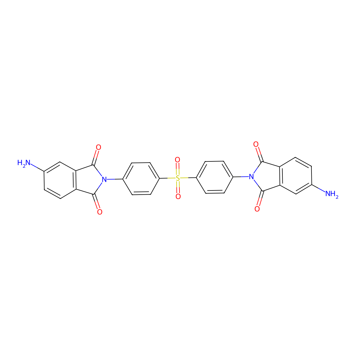 1H-Isoindole-1,3(2H)-dione, 2,2'-(sulfonyldi-4,1-phenylene)bis[5-amino- molecular structure, CAS 139061-93-1