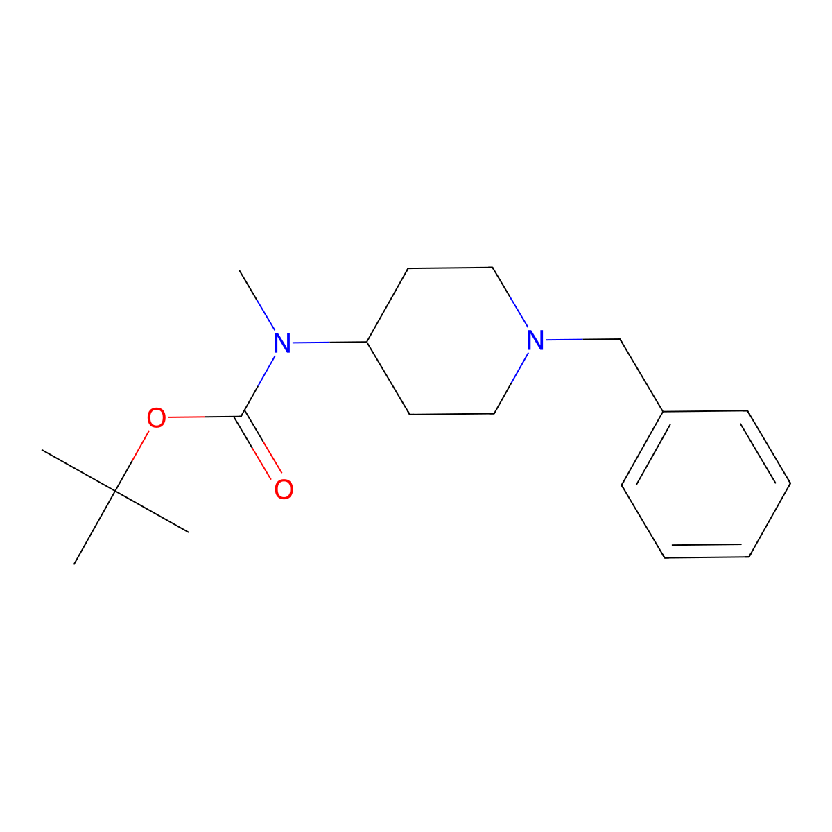 tert-Butyl (1-benzylpiperidin-4-yl)(methyl)carbamate molecular structure, CAS 139062-92-3