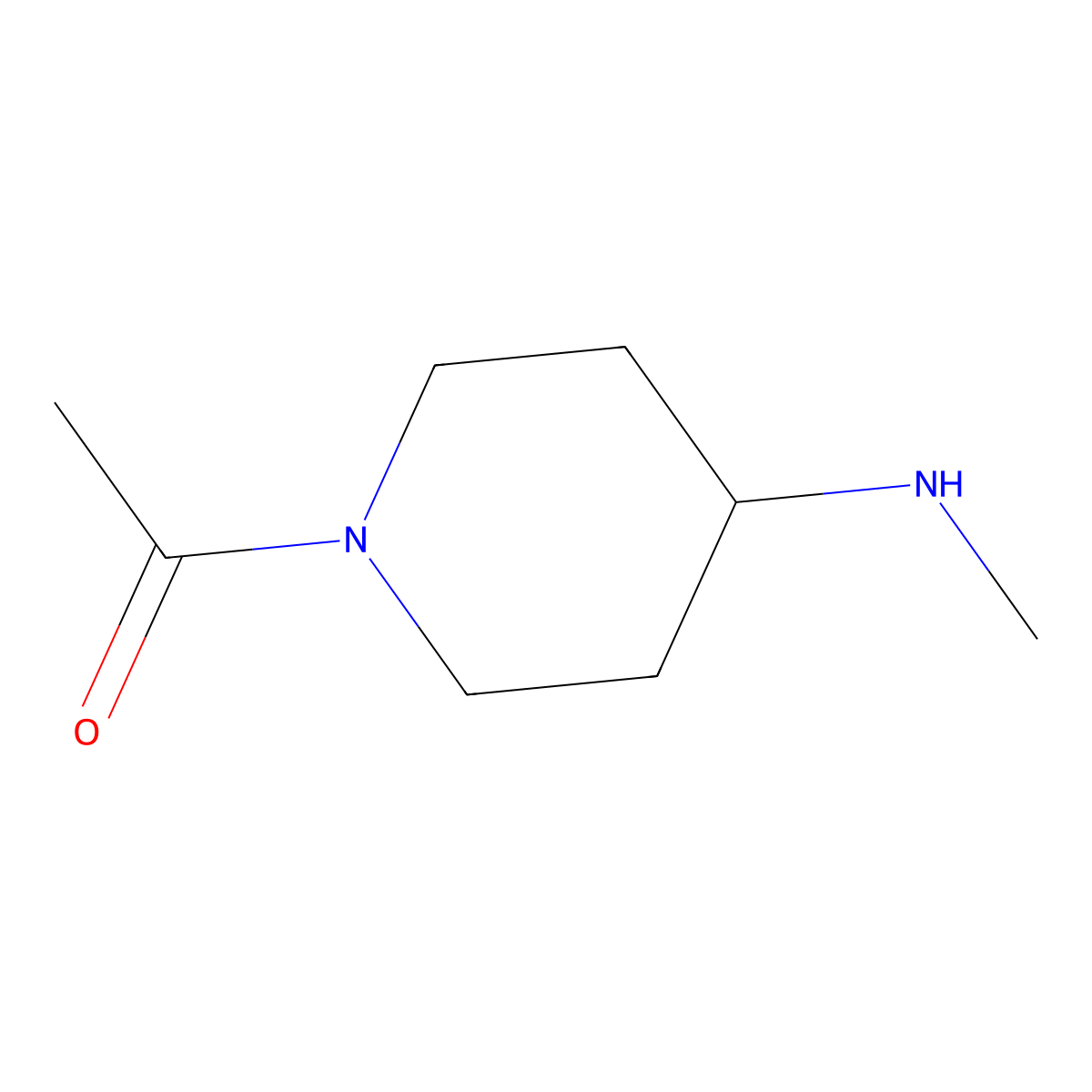 1-Acetyl-4-(methylamino)piperidine molecular structure, CAS 139062-96-7