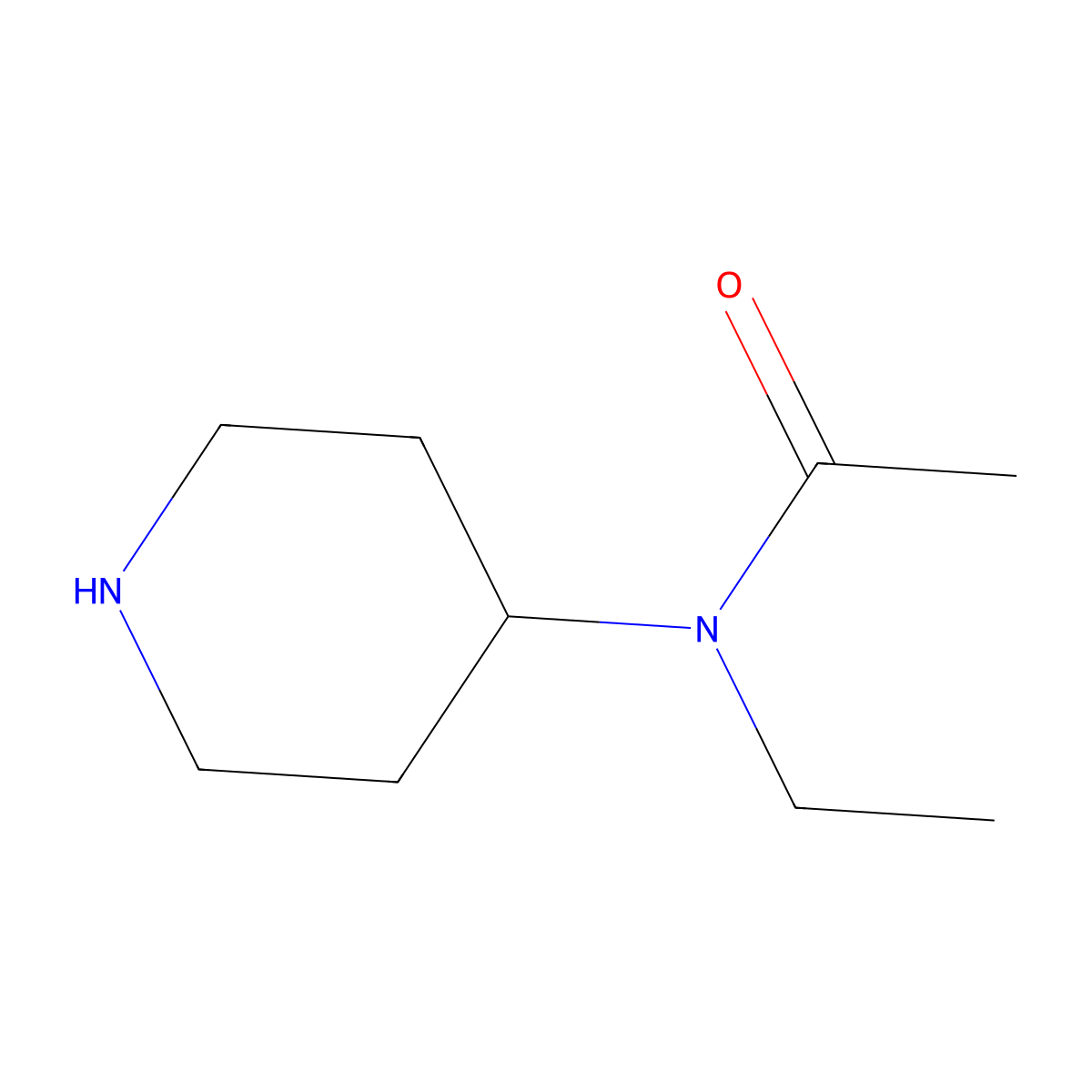 N-Ethyl-N-(piperidin-4-yl)acetamide molecular structure, CAS 139062-99-0