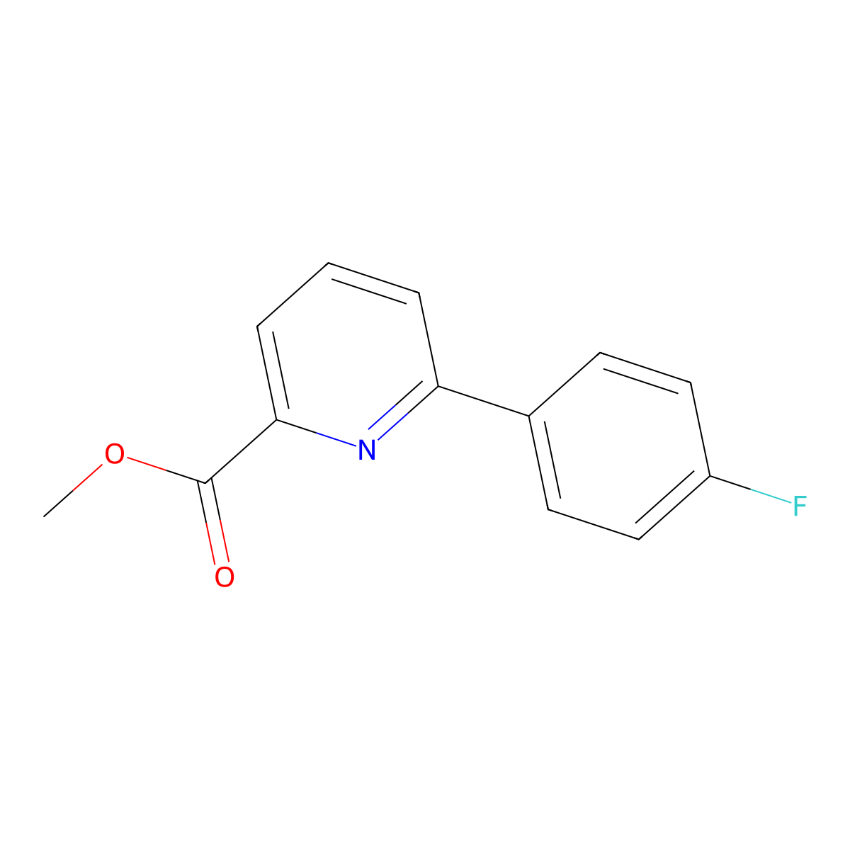 Methyl 6-(4-fluorophenyl)picolinate molecular structure, CAS 1390624-20-0