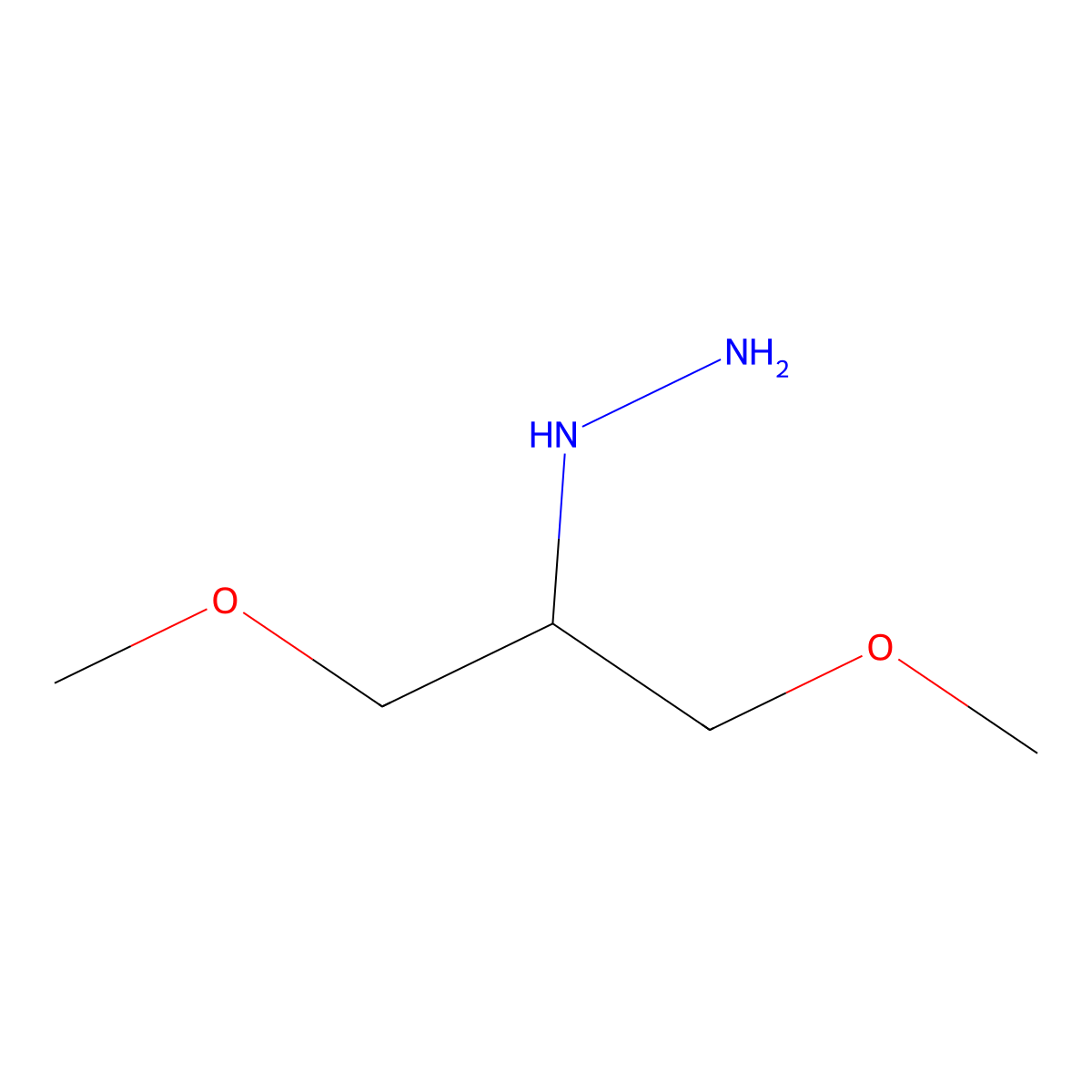 (1,3-Dimethoxypropan-2-yl)hydrazine molecular structure, CAS 1390624-62-0