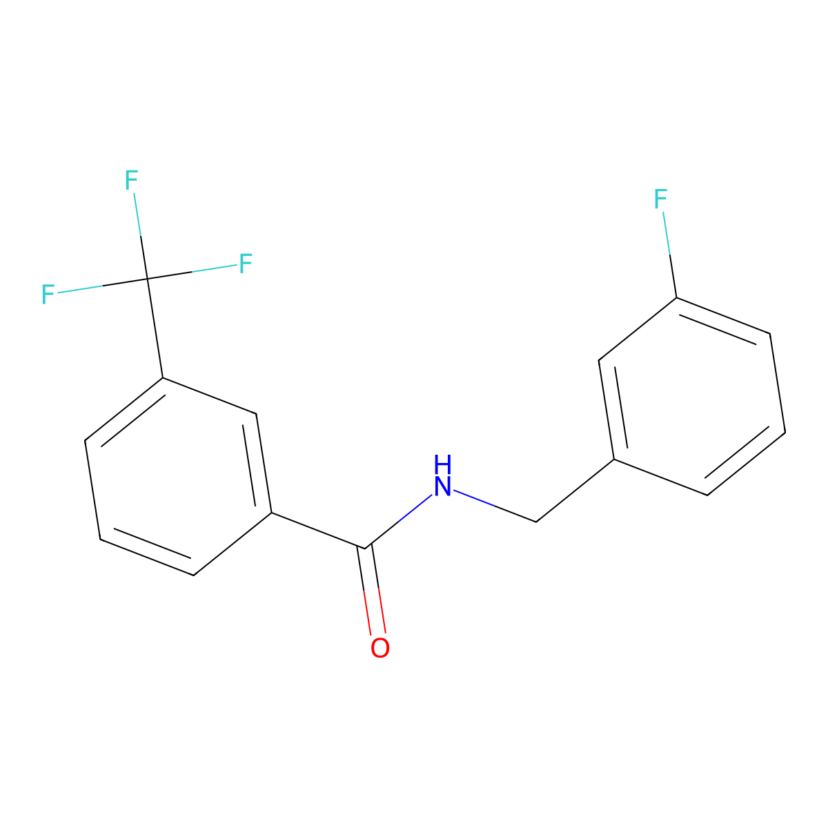 N-(3-Fluorobenzyl)-3-(trifluoromethyl)benzamide molecular structure, CAS 1390627-99-2
