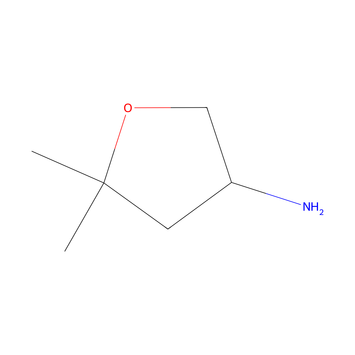 5,5-Dimethyloxolan-3-amine molecular structure, CAS 1390638-73-9