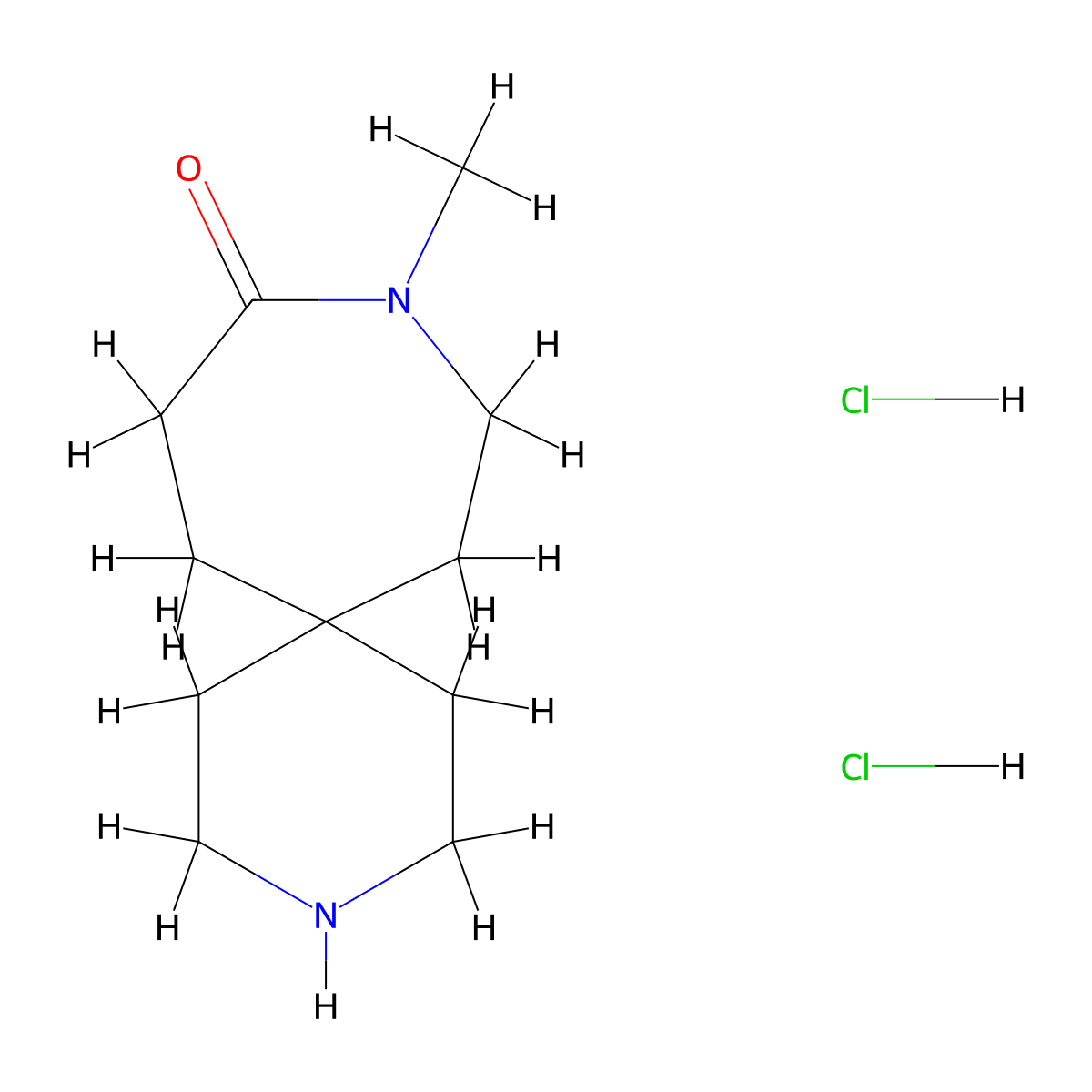 9-Methyl-3,9-diazaspiro[5.6]dodecan-10-one dihydrochloride molecular structure, CAS 1390654-21-3