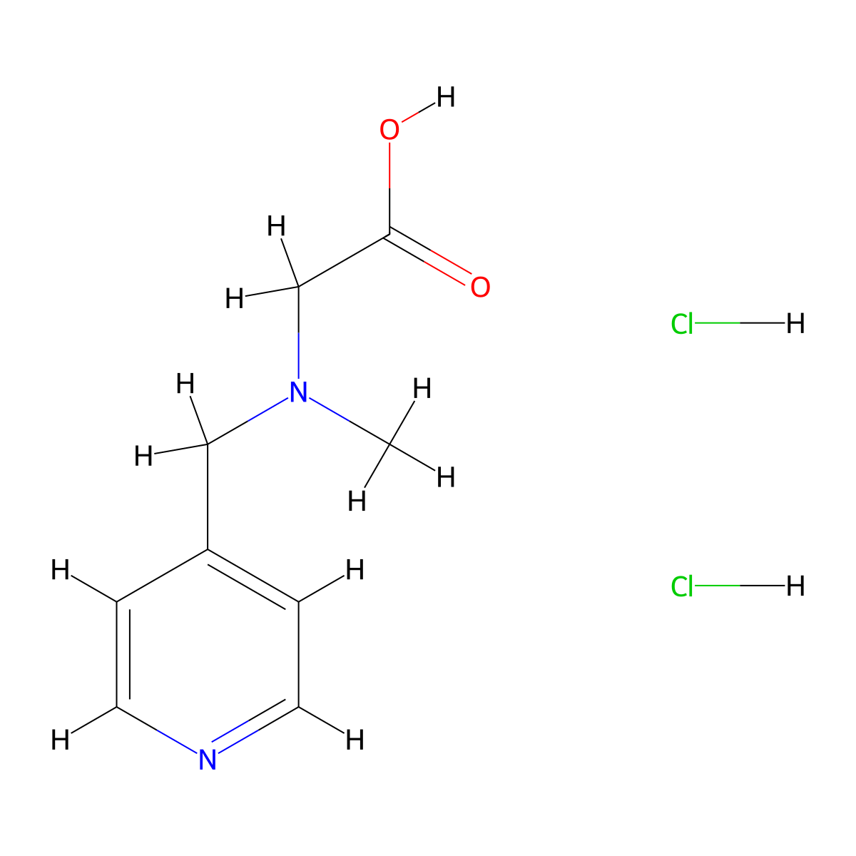N-Methyl-N-(4-pyridinylmethyl)glycine dihydrochloride molecular structure, CAS 1390654-31-5
