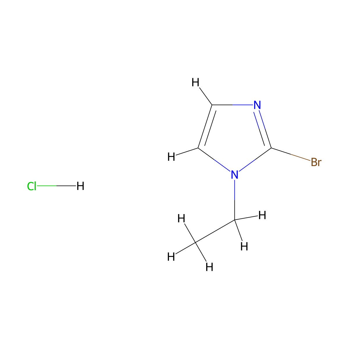 2-Bromo-1-ethyl-1H-imidazole hydrochloride molecular structure, CAS 1390654-34-8