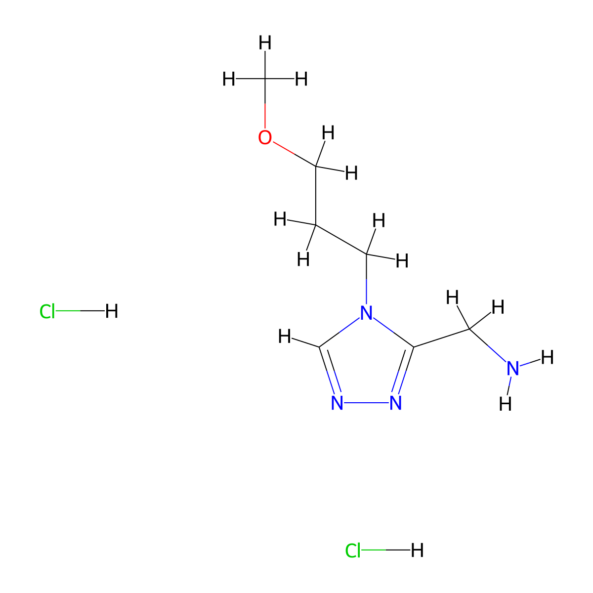 {[4-(3-Methoxypropyl)-4H-1,2,4-triazol-3-yl]methyl}amine dihydrochloride molecular structure, CAS 1390654-53-1