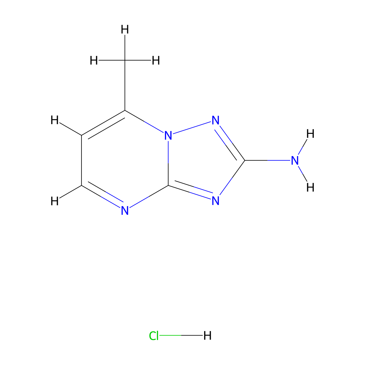 7-Methyl[1,2,4]triazolo[1,5-a]pyrimidin-2-amine hydrochloride molecular structure, CAS 1390654-62-2