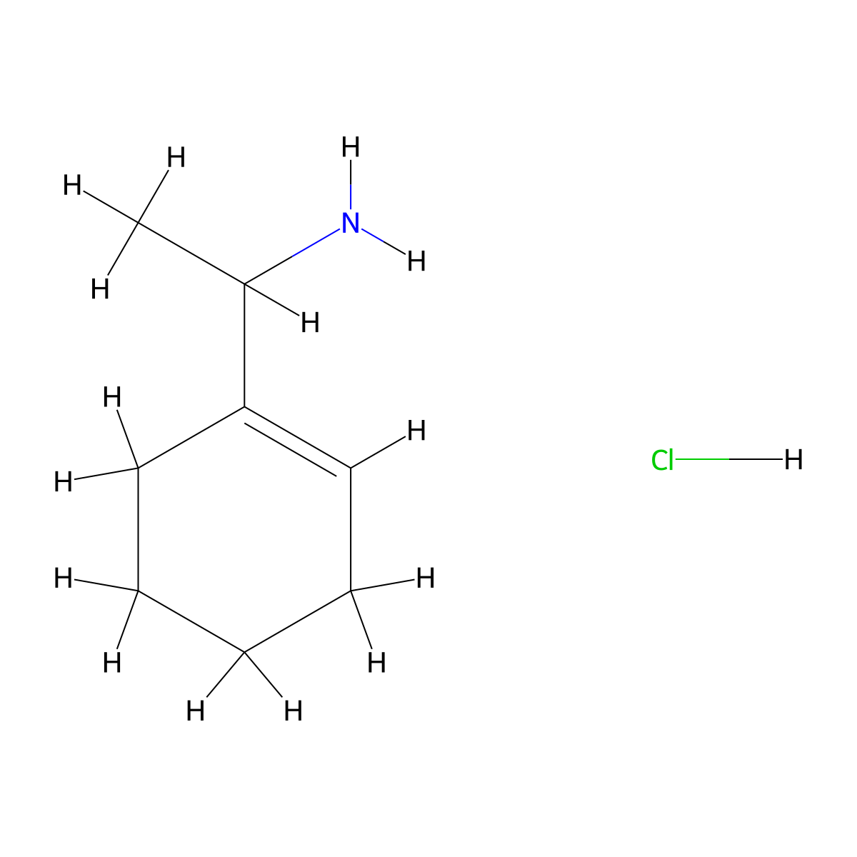 [1-(1-Cyclohexen-1-yl)ethyl]amine hydrochloride molecular structure, CAS 1390654-70-2