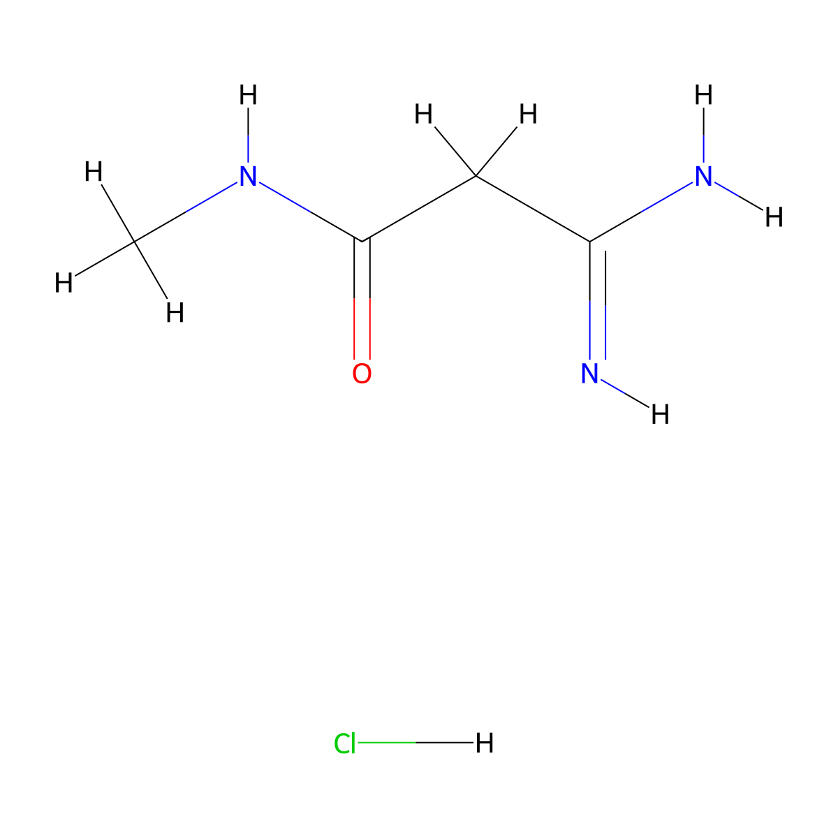 3-Amino-3-imino-N-methylpropanamide hydrochloride molecular structure, CAS 1390654-96-2