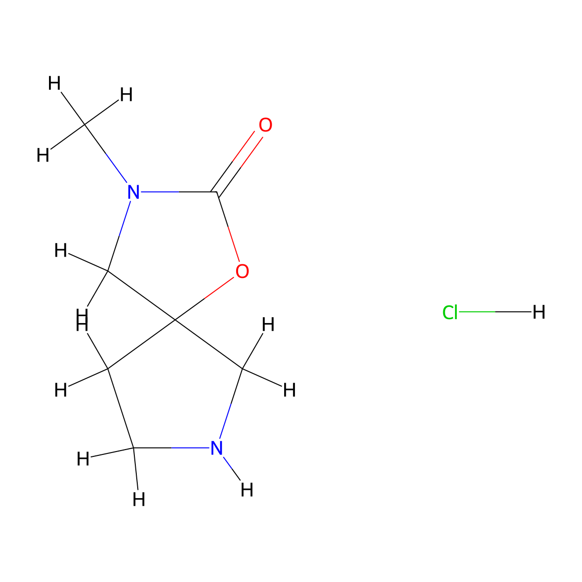 3-Methyl-1-oxa-3,7-diazaspiro[4.4]nonan-2-one hydrochloride molecular structure, CAS 1390655-03-4