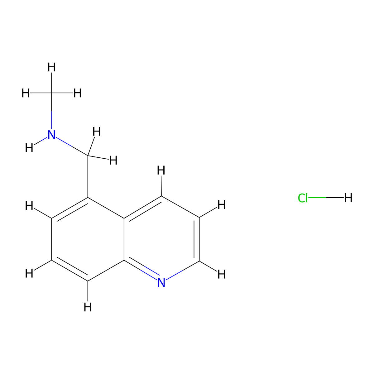 5-Quinolinemethanamine, N-methyl-, hydrochloride (1:1) molecular structure, CAS 1390655-07-8