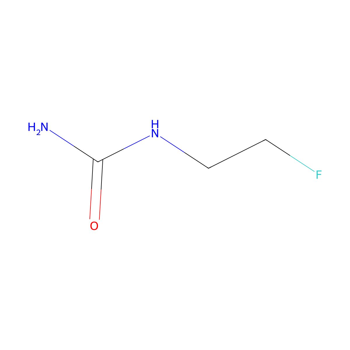 (2-Fluoroethyl)urea molecular structure, CAS 13907-90-9
