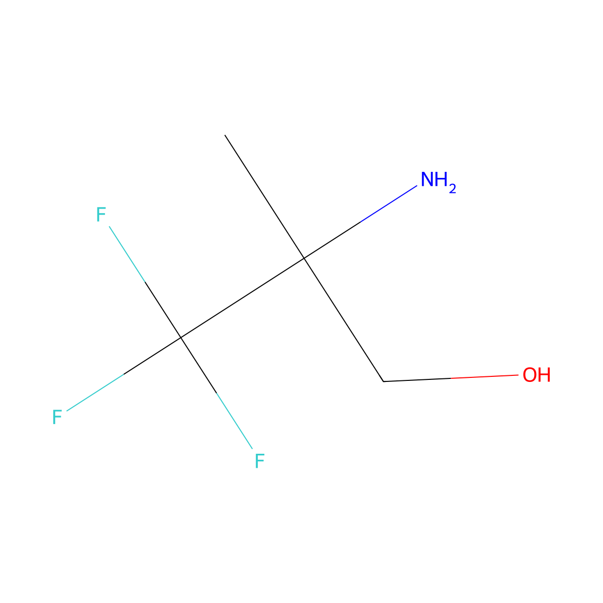 (2S)-2-Amino-3,3,3-trifluoro-2-methylpropan-1-ol molecular structure, CAS 1390706-29-2