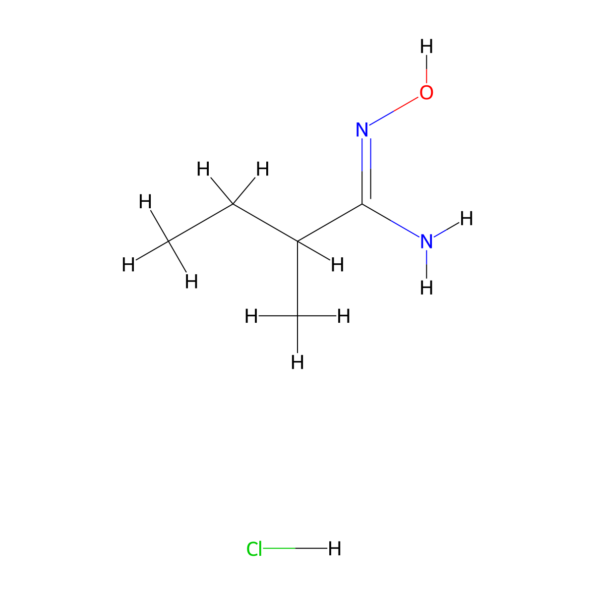 (1Z)-N'-Hydroxy-2-methylbutanimidamide hydrochloride molecular structure, CAS 1390739-61-3