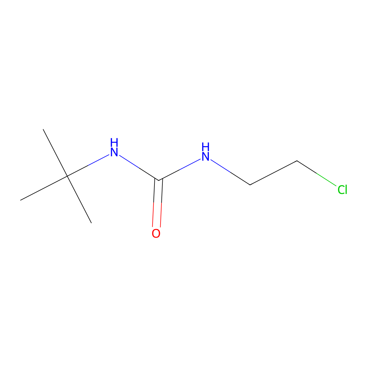 1-Tert-butyl-3-(2-chloroethyl)urea molecular structure, CAS 13908-02-6