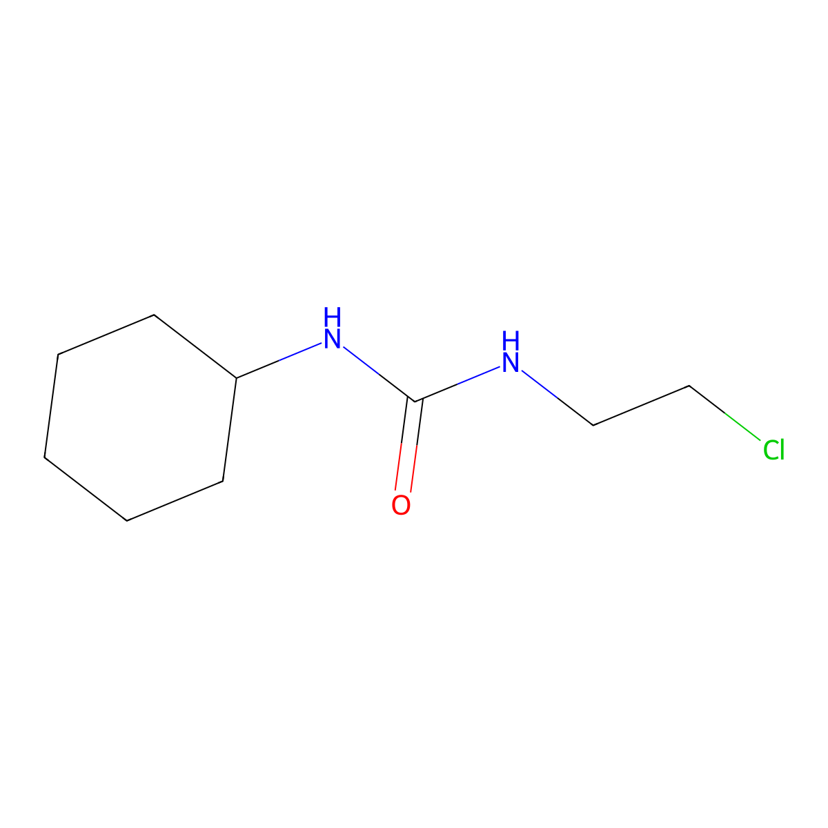 1-(2-Chloroethyl)-3-cyclohexylurea molecular structure, CAS 13908-11-7