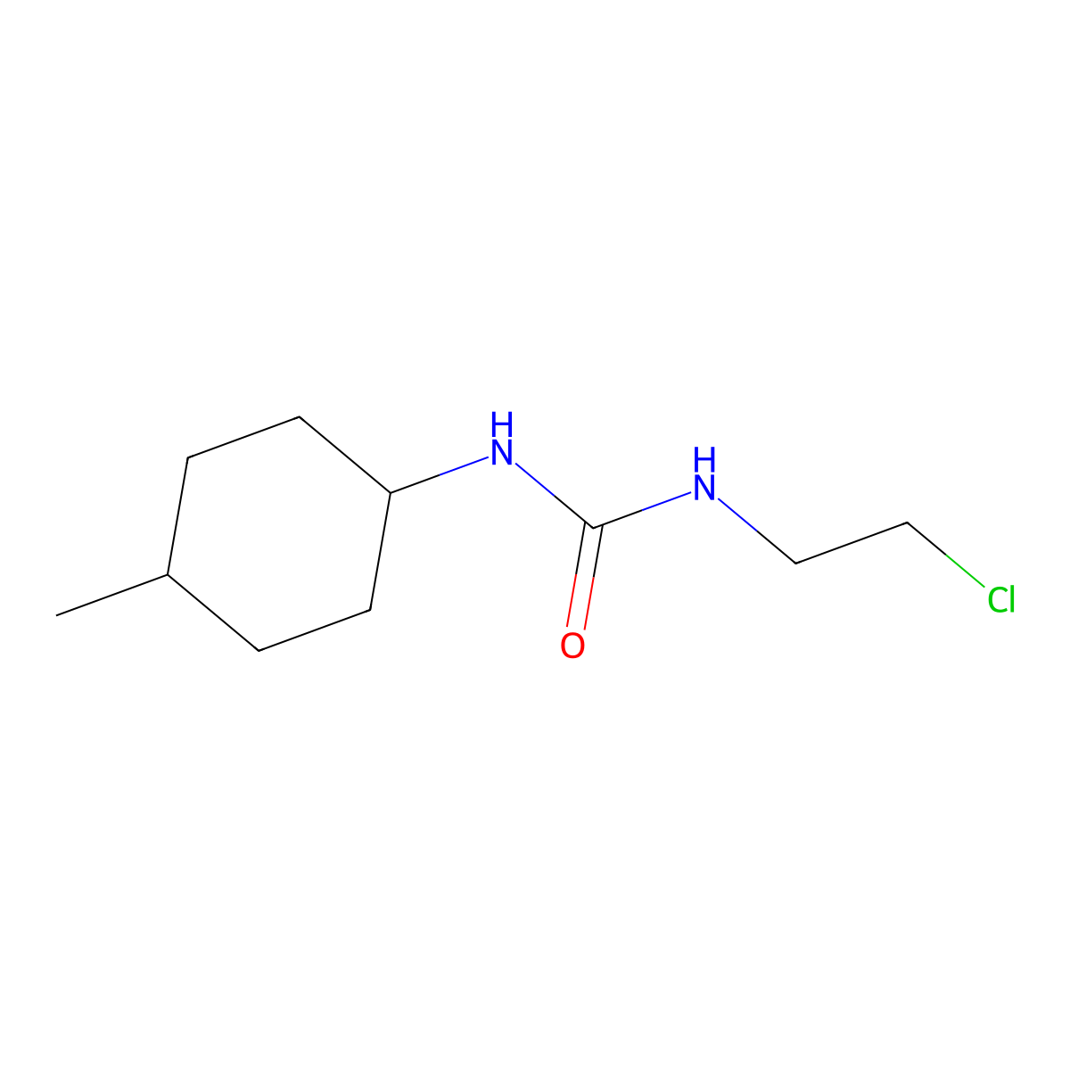1-(2-Chloroethyl)-3-(4-methylcyclohexyl)urea molecular structure, CAS 13908-15-1