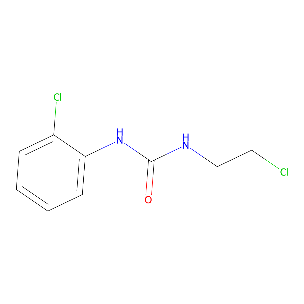 1-(2-Chloroethyl)-3-(2-chlorophenyl)urea molecular structure, CAS 13908-33-3