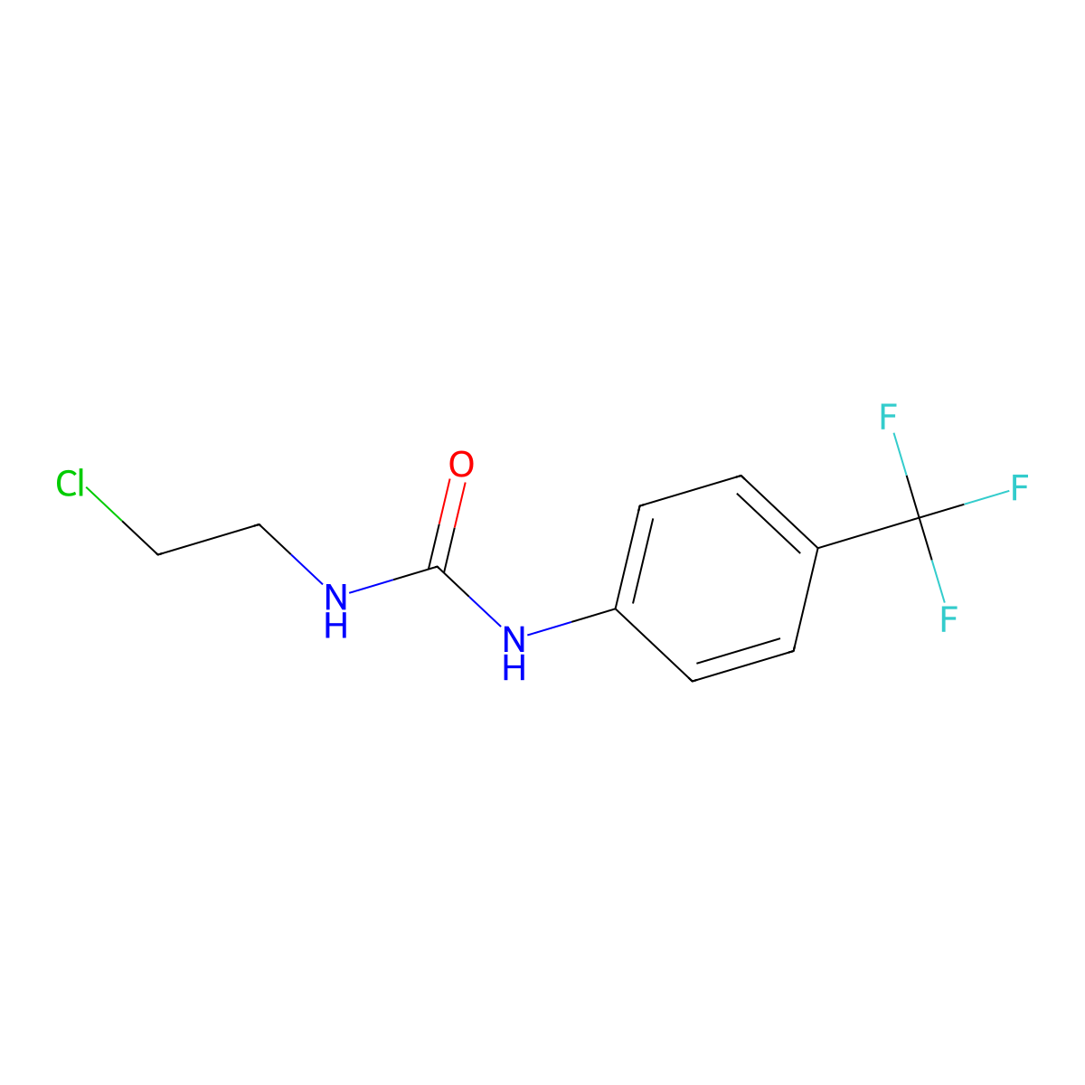 1-(2-Chloroethyl)-3-[4-(trifluoromethyl)phenyl]urea molecular structure, CAS 13908-39-9