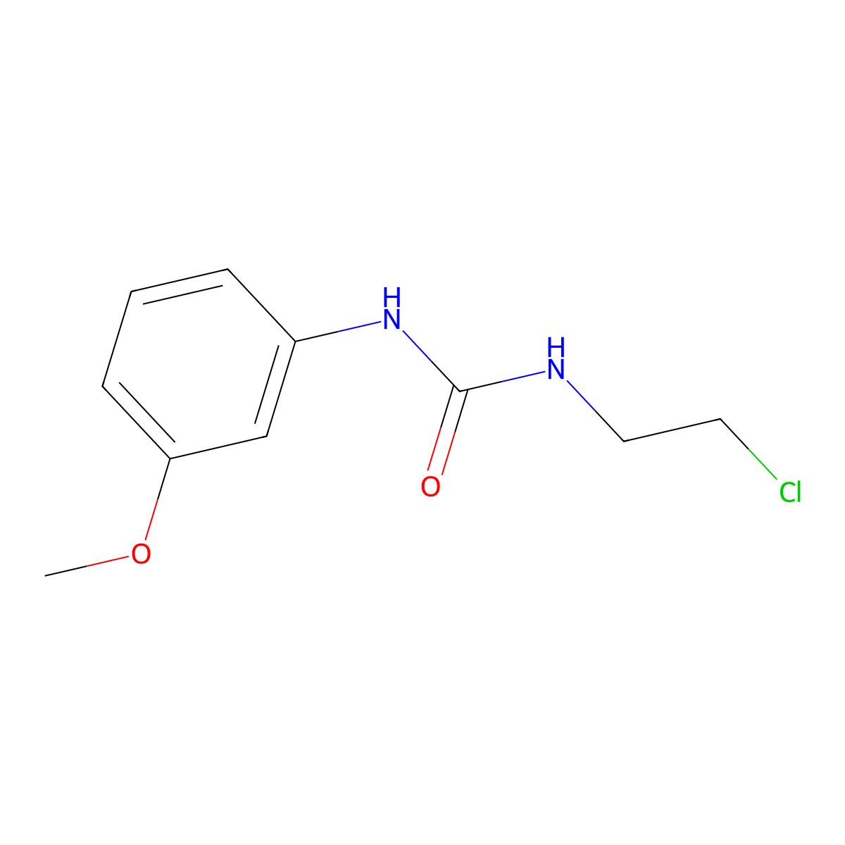 Urea, 1-(2-chloroethyl)-3-(m-anisyl)- molecular structure, CAS 13908-42-4