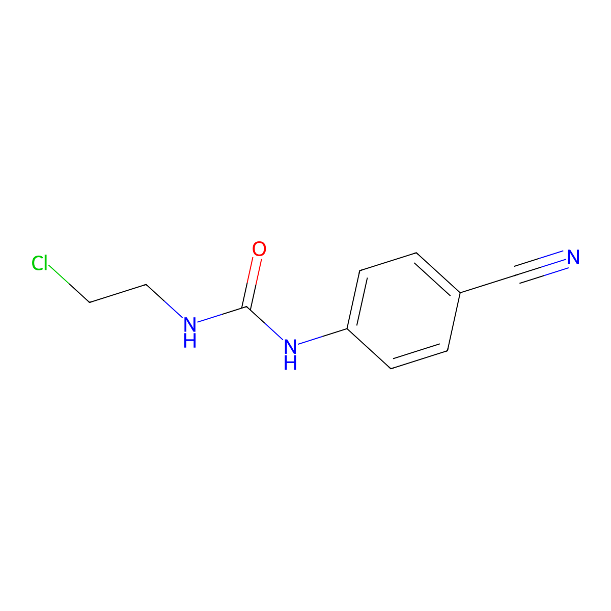N-(2-Chloroethyl)-N'-(4-cyanophenyl)urea molecular structure, CAS 13908-43-5