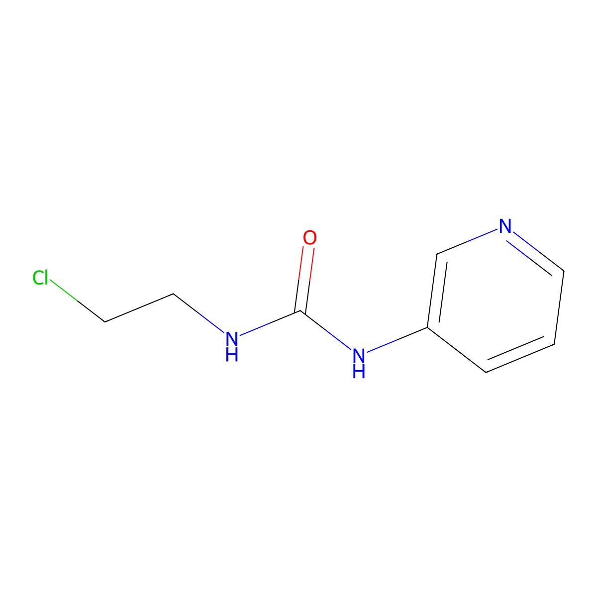 N-(2-Chloroethyl)-N'-(3-pyridinyl)urea molecular structure, CAS 13908-58-2