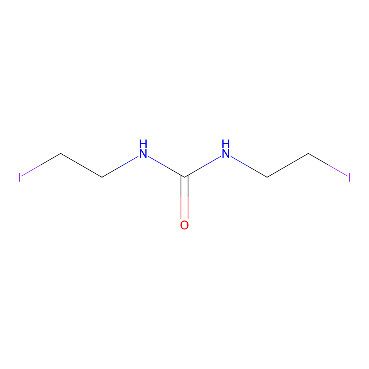 1,3-Bis(2-iodoethyl)urea molecular structure, CAS 13908-87-7