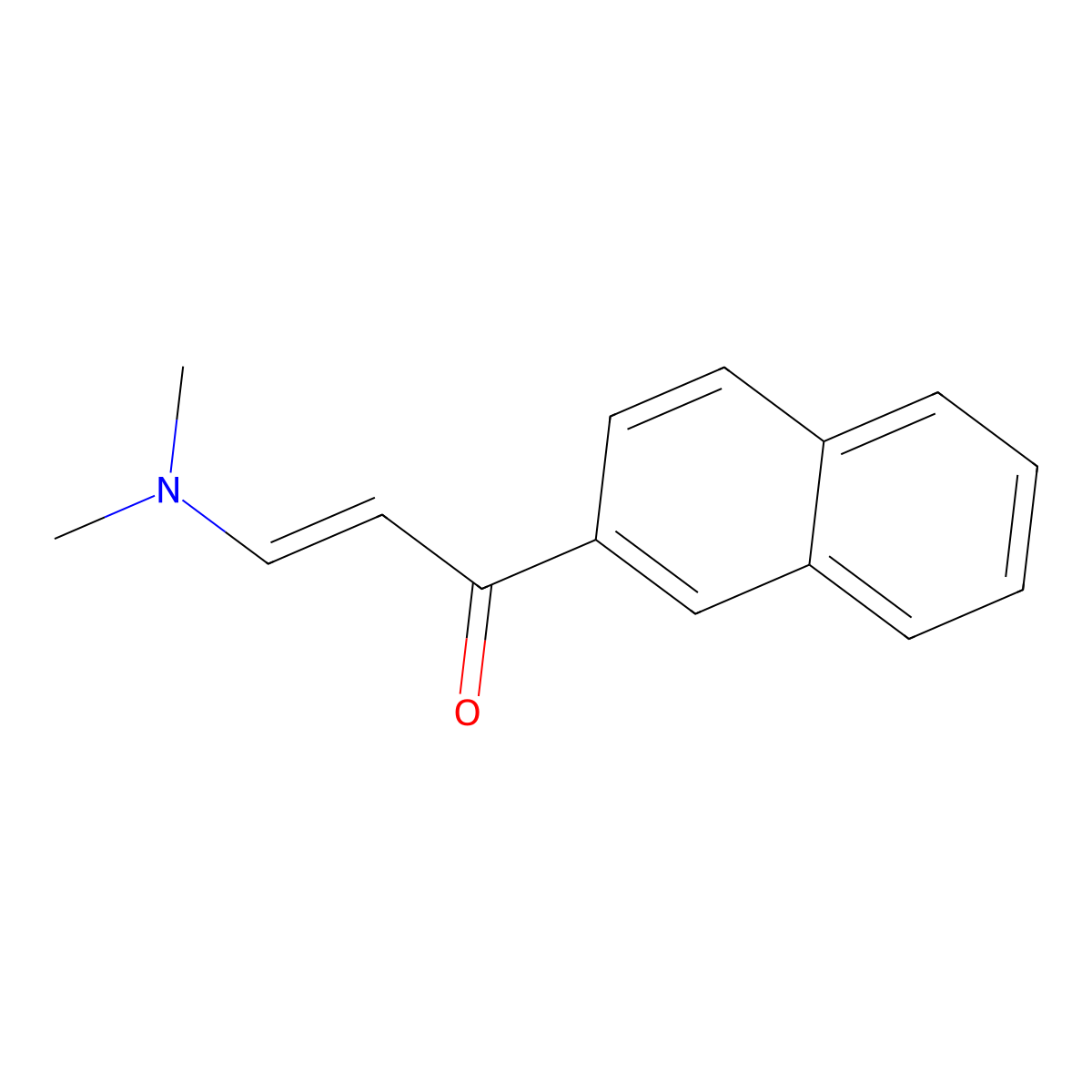 2-Propen-1-one, 3-(dimethylamino)-1-(2-naphthalenyl)- molecular structure, CAS 139082-65-8