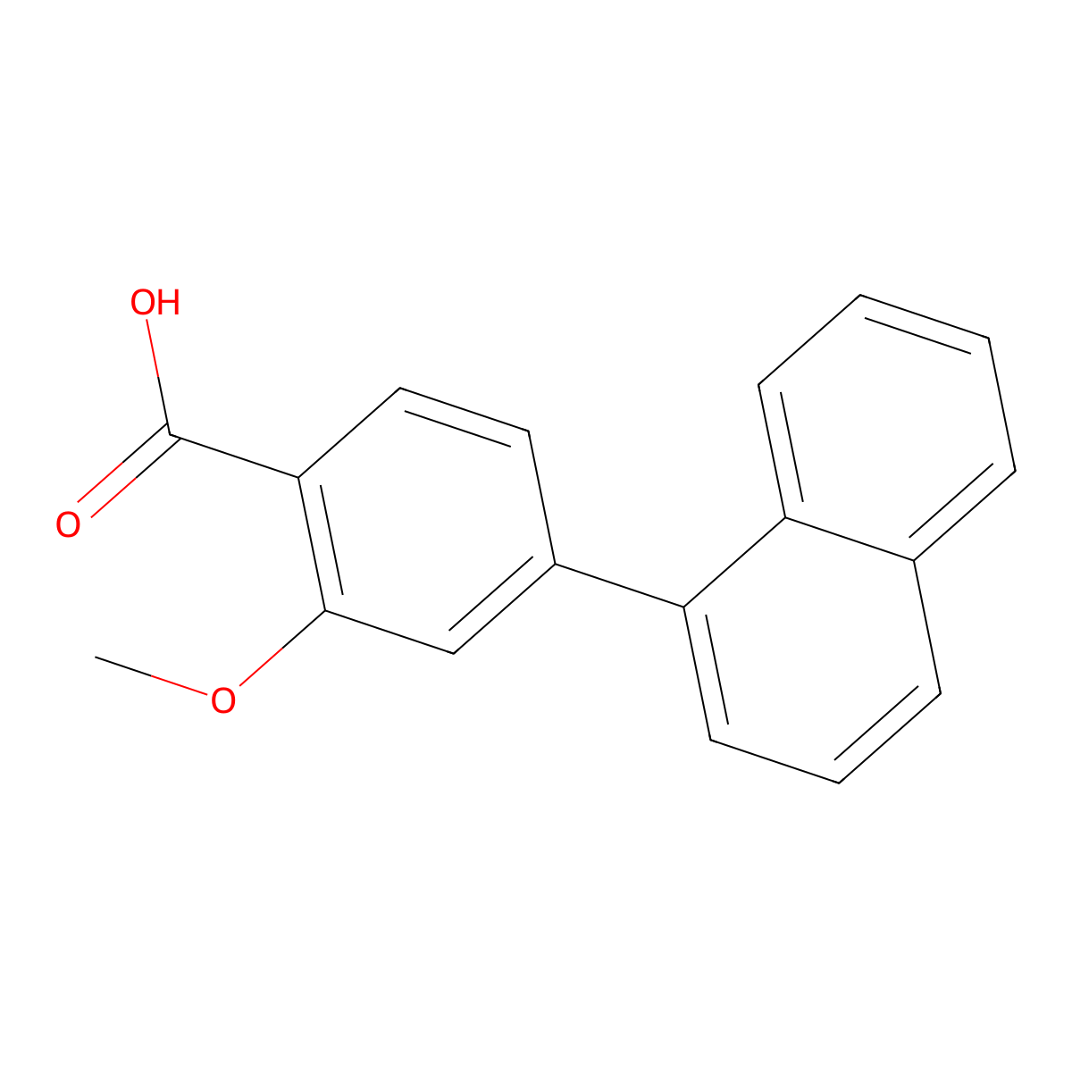 2-Methoxy-4-(naphthalen-1-yl)benzoic acid molecular structure, CAS 139082-96-5
