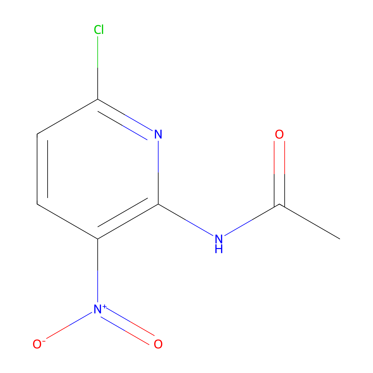 N-(6-chloro-3-nitropyridin-2-yl)acetamide molecular structure, CAS 139086-97-8