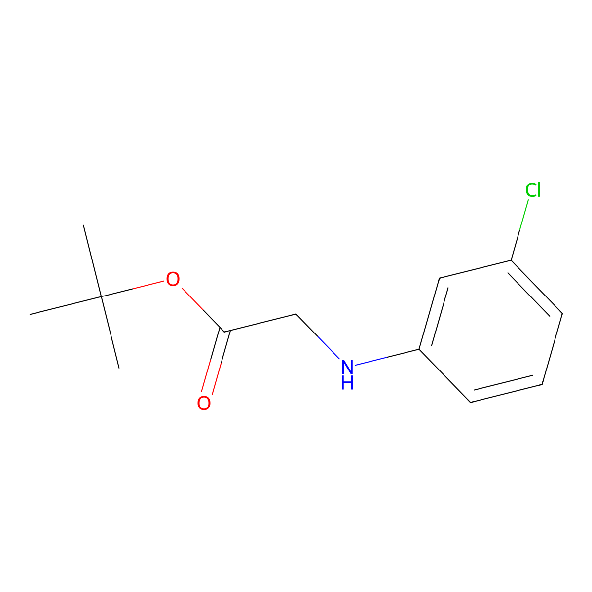 Tert-butyl (3-chlorophenyl)glycinate molecular structure, CAS 139088-54-3