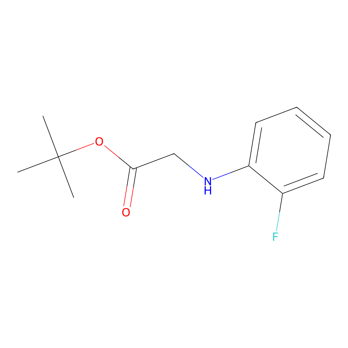 Tert-butyl 2-[(2-fluorophenyl)amino]acetate molecular structure, CAS 139088-57-6