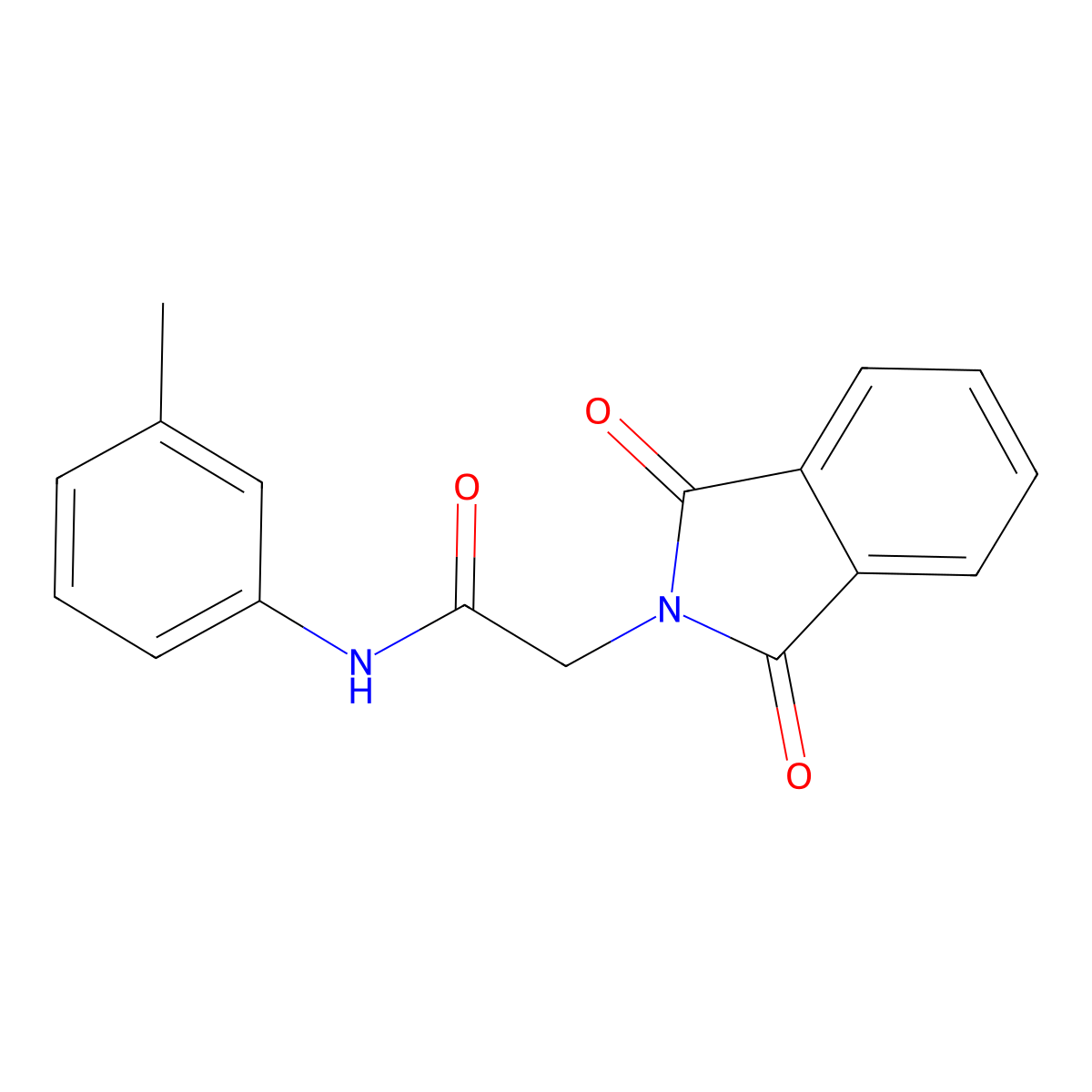 2-(1,3-dioxo-1,3-dihydro-2H-isoindol-2-yl)-N-(3-methylphenyl)acetamide molecular structure, CAS 139088-68-9
