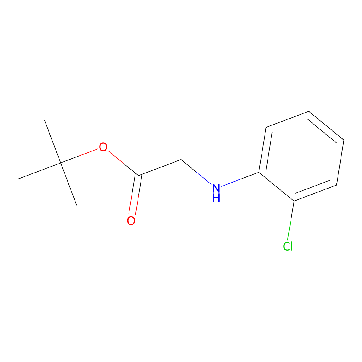 Tert-butyl 2-[(2-chlorophenyl)amino]acetate molecular structure, CAS 139088-81-6