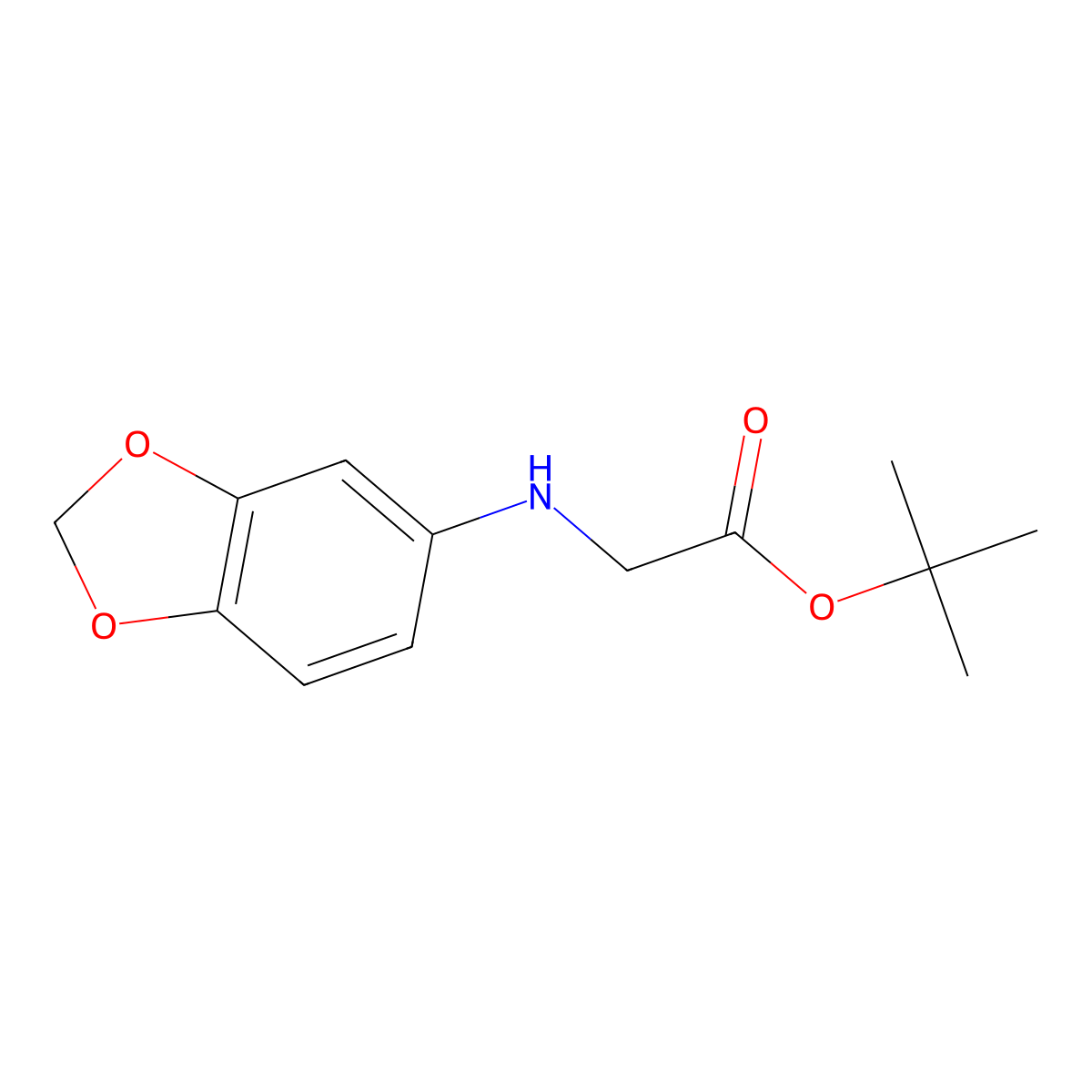 tert-butyl 2-[(2H-1,3-benzodioxol-5-yl)amino]acetate molecular structure, CAS 139088-83-8