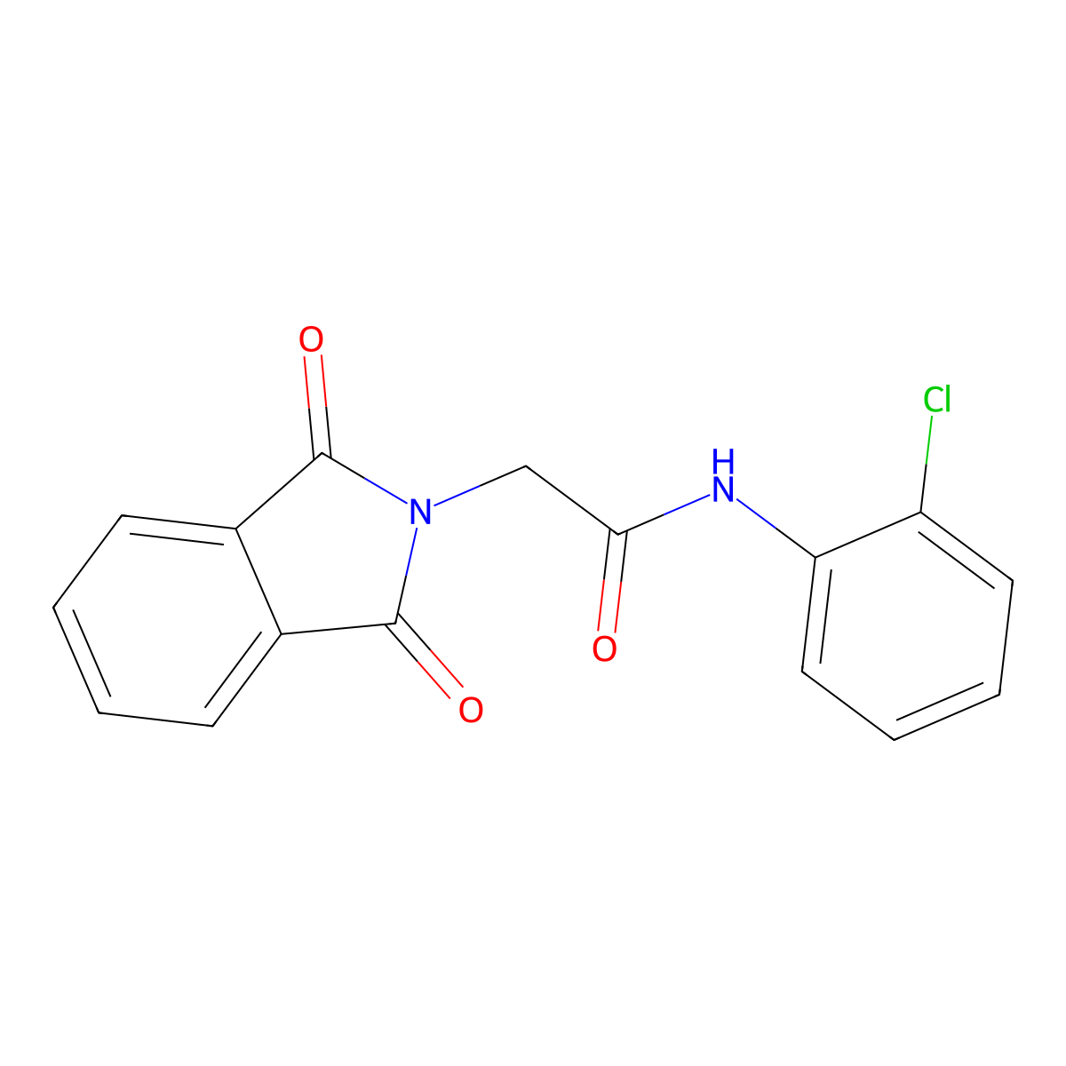 N-(2-chlorophenyl)-2-(1,3-dioxo-2,3-dihydro-1H-isoindol-2-yl)acetamide molecular structure, CAS 139088-91-8