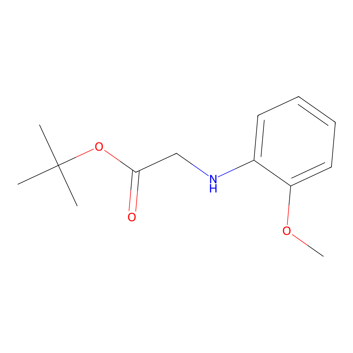 Tert-butyl 2-[(2-methoxyphenyl)amino]acetate molecular structure, CAS 139088-94-1