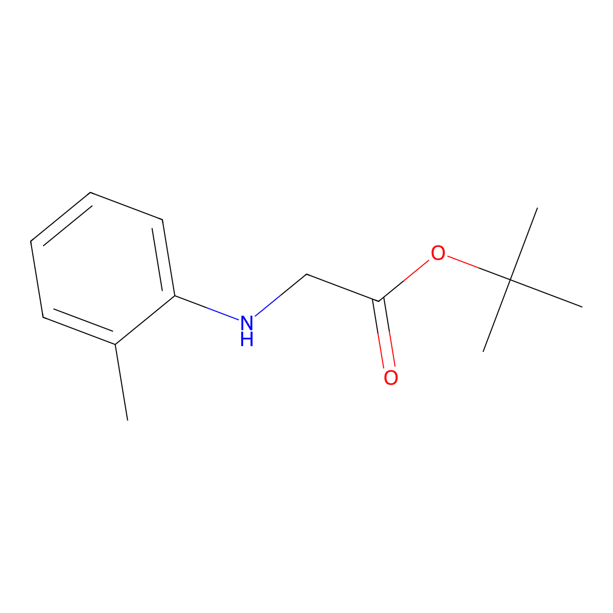 Tert-butyl 2-[(2-methylphenyl)amino]acetate molecular structure, CAS 139088-98-5