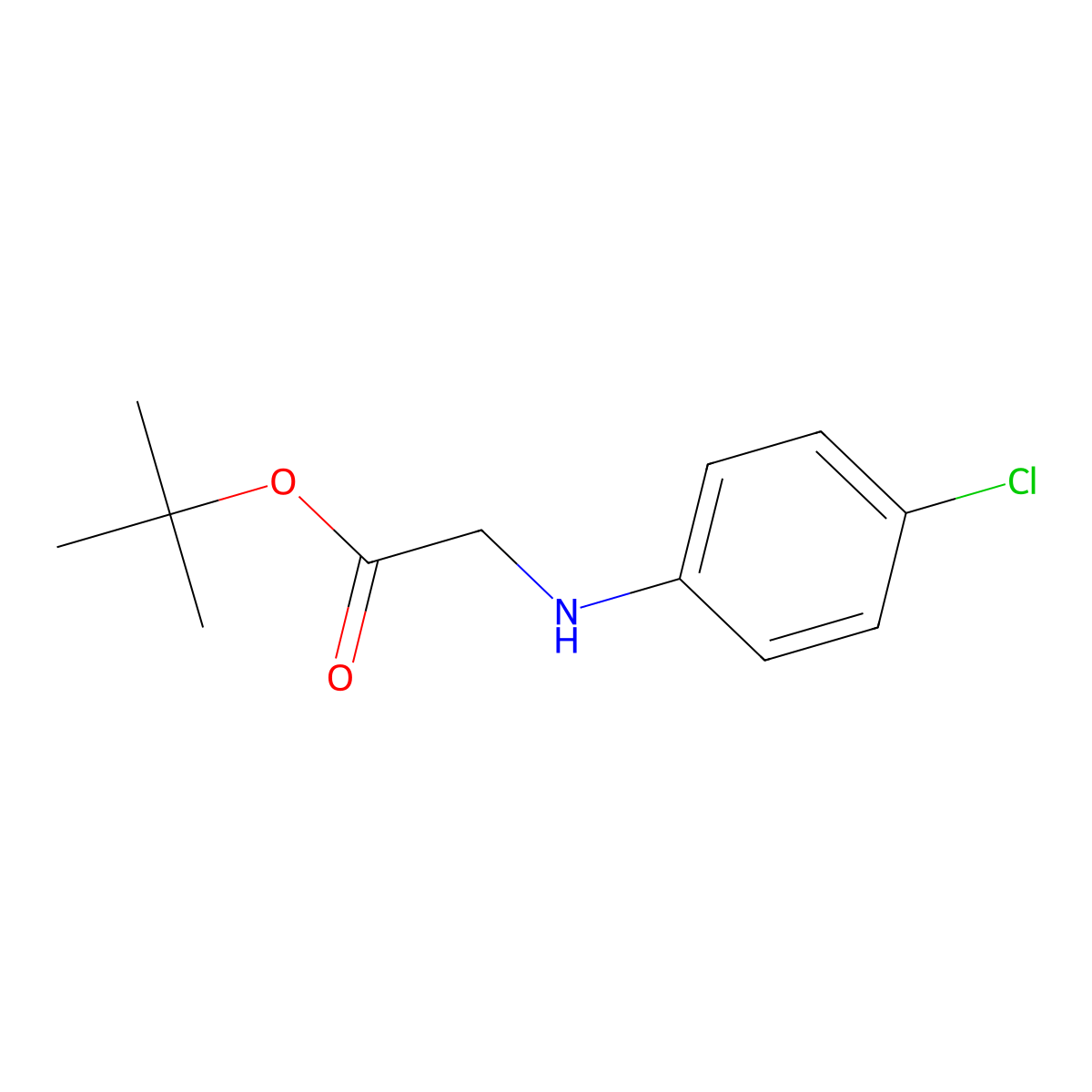 N-(4-Chlorophenyl)glycine tert-Butyl ester molecular structure, CAS 139088-99-6
