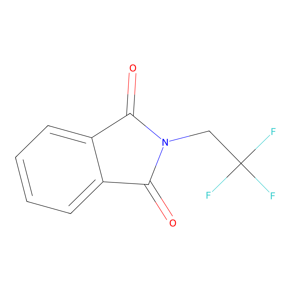2-(2,2,2-Trifluoroethyl)isoindole-1,3-dione molecular structure, CAS 13909-07-4