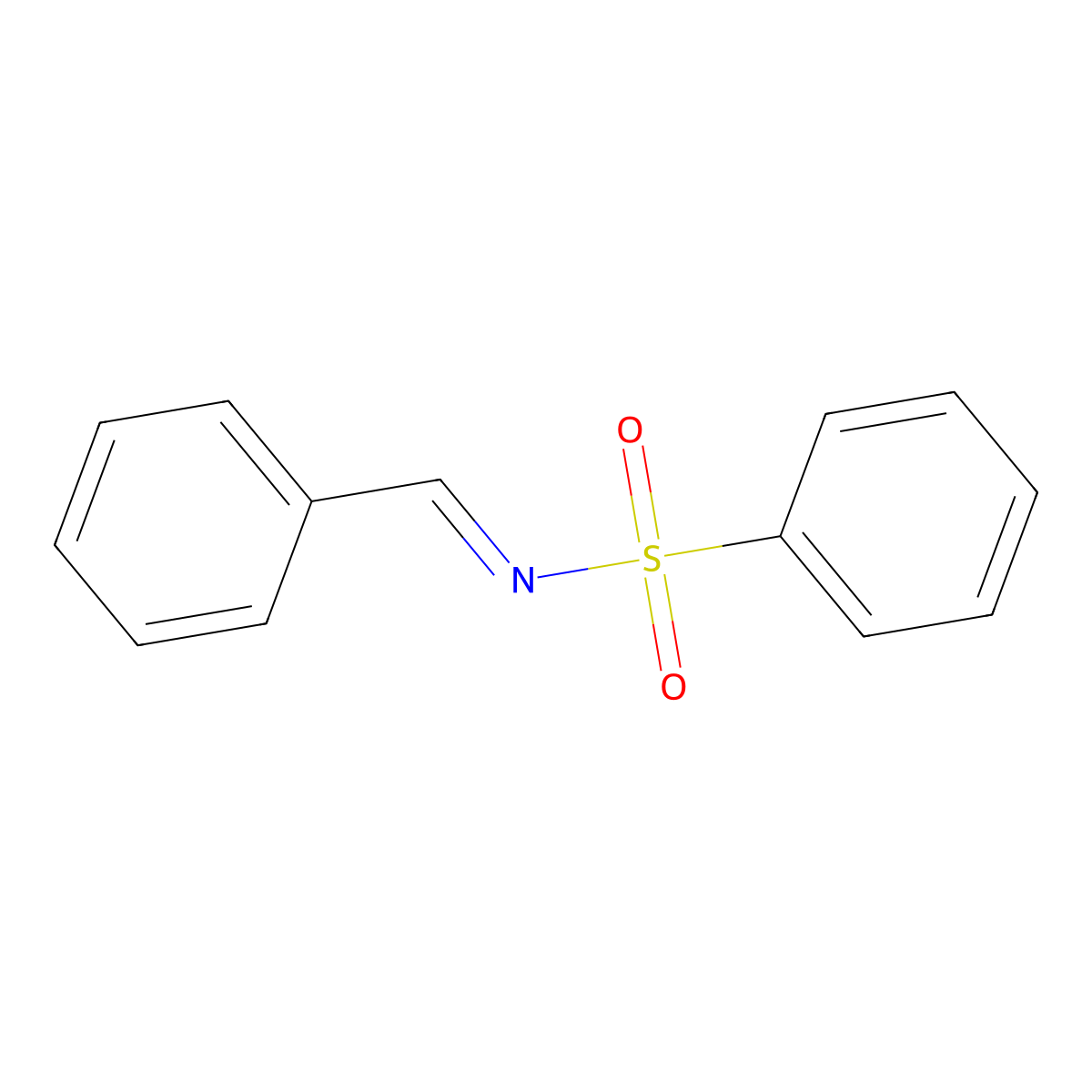N-Benzylidenebenzenesulfonamide molecular structure, CAS 13909-34-7