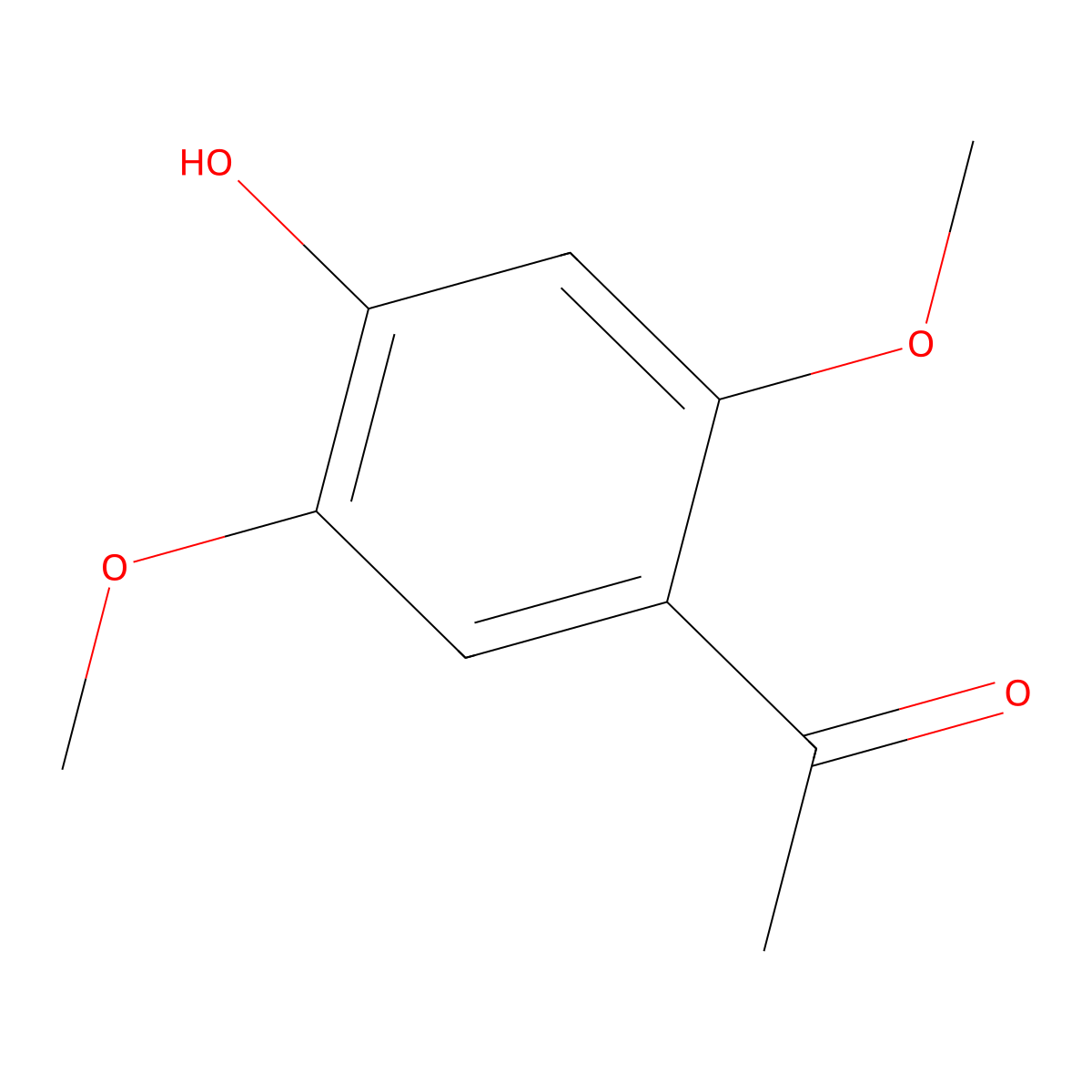 1-(4-Hydroxy-2,5-dimethoxyphenyl)ethan-1-one molecular structure, CAS 13909-71-2