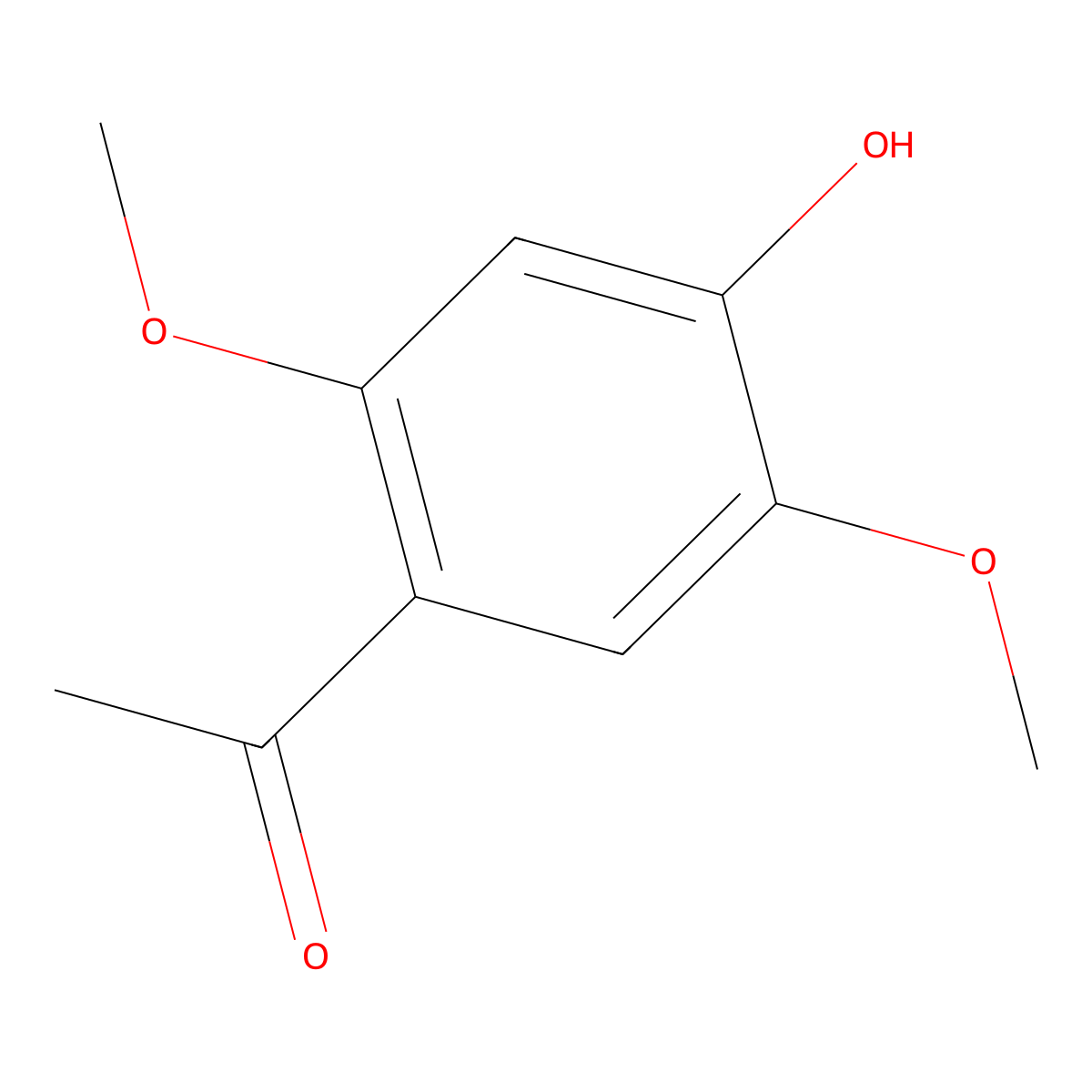 1-(4-Hydroxy-2,5-dimethoxyphenyl)ethan-1-one molecular structure, CAS 13909-71-2